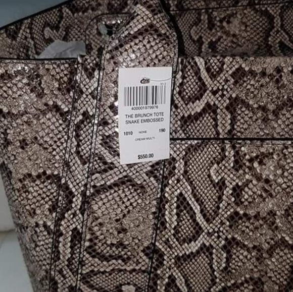 Henri Bendel snake embossed small tote - Picture 5 of 7